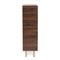 Baxton Studio Landen Mid-Century Modern Walnut Brown and Gold Finished Wood 2-Door Entryway Shoe storage Cabinet 174-10958-Zoro - alternate 8